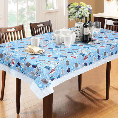 Flipkart SmartBuy Printed 6 Seater Table Cover(Blue, PVC)
