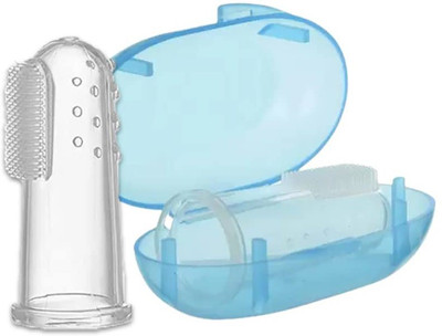 GYMSY Baby Finger Tooth Brush with Holder (Kids Toothbrush; Non-Toxic-odorless; Ultra Soft Toothbrush