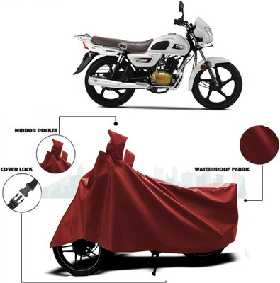 Mdstar Waterproof Two Wheeler Cover for TVS(Radeon, Maroon)
