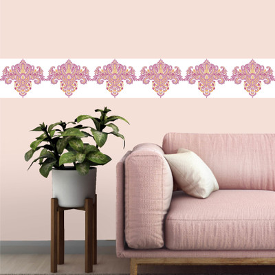 Asian Paints EzyCR8 Vinyl Decorative Pink Wallpaper(L x W: 300 cm x 10 cm)