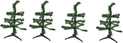 MILUFASHION Pine 10 cm (0.33 ft) Artificial Christmas Tree(Green)