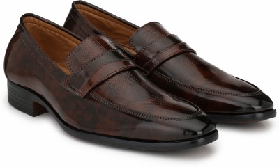 Prolific Patent Loafers For Men(Brown)