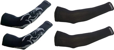 wiffo Cotton Arm Sleeve For Boys & Girls With Tattoo(Free, Black)