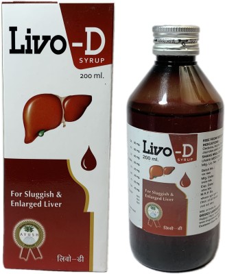 Drugs Laboratories Livo-D Syrup For Sluggish & Enlarged Liver | Best remedy for liver dysfunction, Jaundice, Hepatitis, Low appetite, etc. 450 Ml