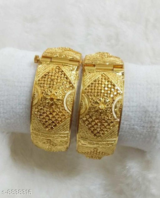 Shree Enterprises Brass Gold-plated Bangle Set(Pack of 2)