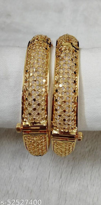 Shree Enterprises Brass Gold-plated Bangle Set(Pack of 2)