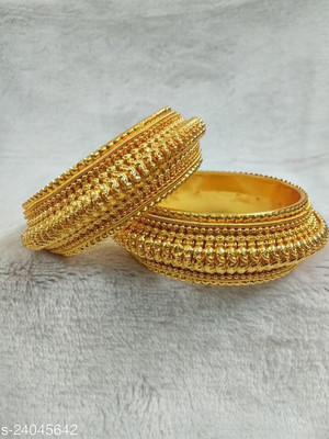 Shree Enterprises Brass Gold-plated Bangle Set(Pack of 2)