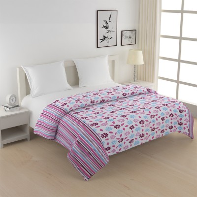 SWAYAM Floral Double Comforter for  AC Room(Cotton, Brown,Pink)