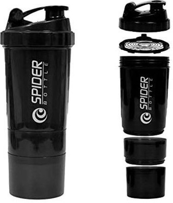 COMBOKINGS 500 ml Plastic Shaker(Pack of 1, Black)