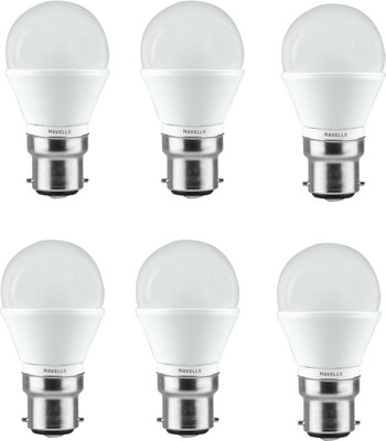HAVELLS 2.8 W Basic Standard B22 LED Bulb(Yellow, Pack of 6)