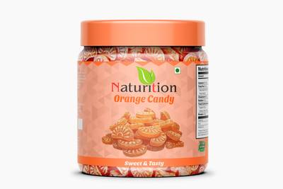 NATURITION Orange Candy (Jar Pack) / Narangi Goli / Santra Goli (Khatti Meethi Goli) -400 Gm Orange Candy (400 g) ORANGE FLAVOUR Candy  (400 g)