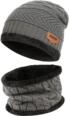 ELECTRIBLES Self Design, Solid, Woven Beanie Cap