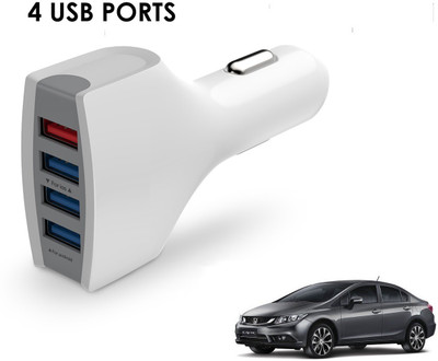 KOZDIKO 21 W Turbo Car Charger(White, With USB Cable)