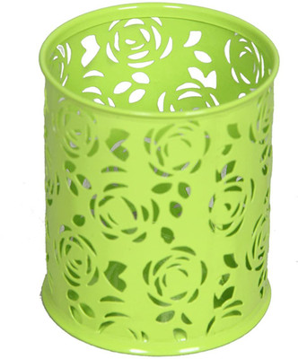 CLAPPERZZ 1 Compartments Metal Pen Stand(Green)
