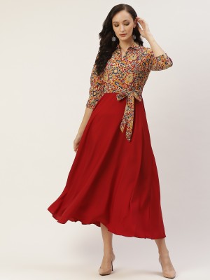 Deewa Women A-line Multicolor Dress