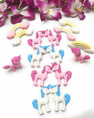 Tera13 (pack of 5) Unicorn Rainbow Erasers Non-Toxic Eraser(Multicolor)