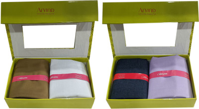 Arvind Chiffon Solid Shirt & Trouser Fabric