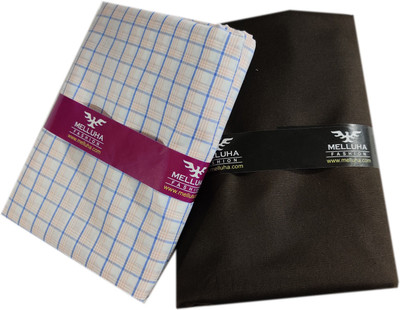 Mansfab Cotton Blend Checkered Shirt & Trouser Fabric