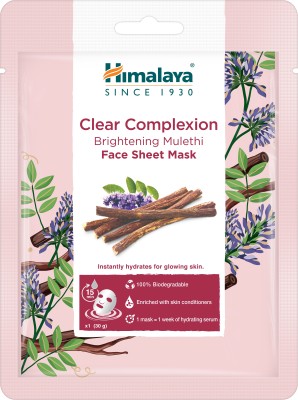 HIMALAYA Clear Complexion Brightening Mulethi Face sheet Mask  (1)