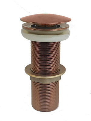 InArt Rose Gold Finish Pop-up Brass Basin Drainer/Waste Coupling/Waste Kit for Bathroom Wash Basin/Vessel Sink 5 Inch Brass Full Threaded Pop Up Waste Coupling 32 MM Flush Valve Faucet(Vessel Installation Type)