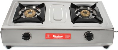 Khaitan 2 Burner ISI Approved Stainless Steel Manual Gas Stove(2 Burners)