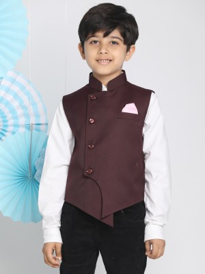 VASTRAMAY Sleeveless Solid Boys Jacket