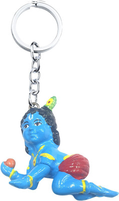 BLESSINGS PVC Crawling Laddu Krishna Key Chain