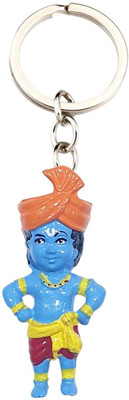 BLESSINGS PVC Standing Pagdi Krishna Key Chain