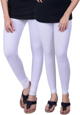 TCG Churidar  Ethnic Wear Legging(White, Solid)