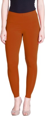 Lyra Ankle Length  Ethnic Wear Legging(Brown, Solid)