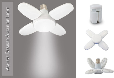 spark world 25 W Basic Decorative B22 LED Bulb(White)