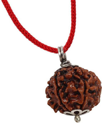 A & S VENTURES A&S Ventures Five Face Rudraksha/ 5 Mukhi Rudraksha / 5 Face Rudraksha Silver Pendant With Lab Certificate Silver Wood Pendant Wood