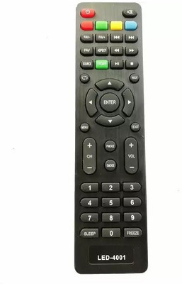 GIFFEN LED-4001 LCD LED TV Intex Remote Controller(Black)