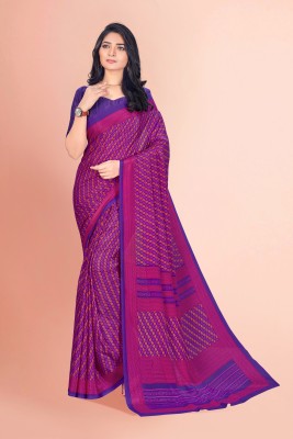 Vimla Printed Daily Wear Crepe Saree(Purple)