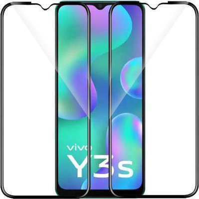 CHEPSU Edge To Edge Tempered Glass for VIVO Y3S(Pack of 2)