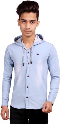 SQS Boys Washed Casual Light Blue Shirt