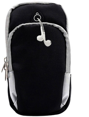 PULTO Arm Band Case for Unisex Mobile Arm Bag Hand Fitness Mobile Case Armband for Running Hiking Jogging Exercise Gym(Black, Band, Pack of: 1)