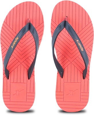 Sparx Women Flip Flops(Grey, Orange , 8)