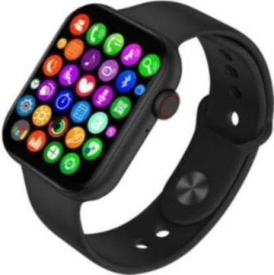 NKL Full Heart Rate 55 +Smart Watch(Black Strap, Size : FREE)