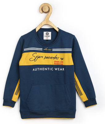 Alan Jones Full Sleeve Color Block Boys Sweatshirt