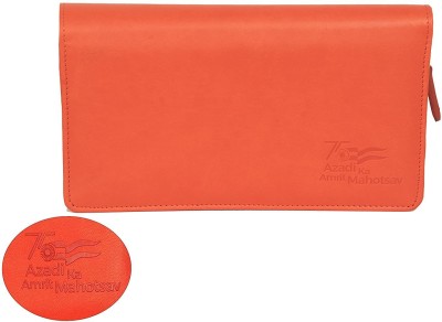 Sukeshcraft Multiple Cheque Book Holder PU -27 Slots (Latte Orange)(Orange)