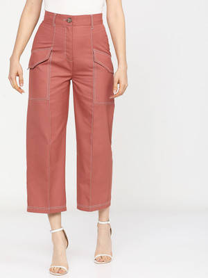 Tokyo Talkies Tapered Women Brown Trousers