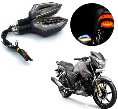AuTO ADDiCT Front, Rear LED Indicator Light for TVS Apache RTR 160(Blue, Yellow)