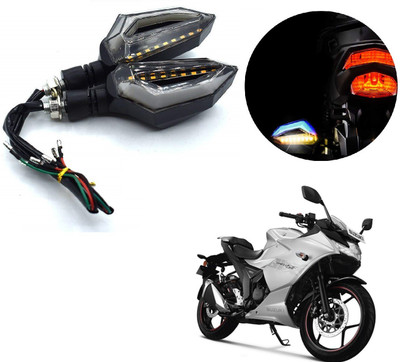 AuTO ADDiCT Front, Rear LED Indicator Light for Suzuki Gixxer(Blue, Yellow)