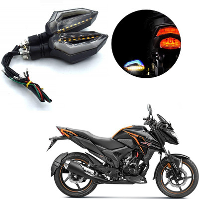 AuTO ADDiCT Front, Rear LED Indicator Light for Honda CBZ Xtreme(Blue, Yellow)