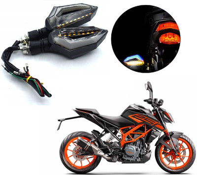 AuTO ADDiCT Front, Rear LED Indicator Light for KTM Duke 390(Blue, Yellow)