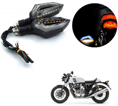 AuTO ADDiCT Front, Rear LED Indicator Light for Royal Enfield Continental GT 650(Blue, Yellow)