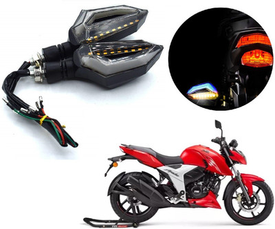 AuTO ADDiCT Front, Rear LED Indicator Light for TVS Apache RTR 160(Blue, Yellow)