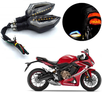 AuTO ADDiCT Front, Rear LED Indicator Light for Honda CBR 600(Blue, Yellow)