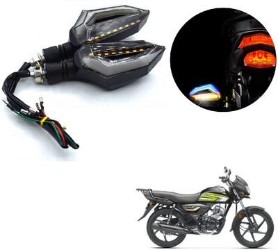 AuTO ADDiCT Front, Rear LED Indicator Light for Honda Dream CD110(Blue, Yellow)